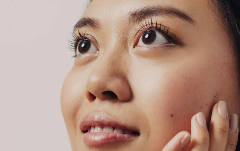 close up of face